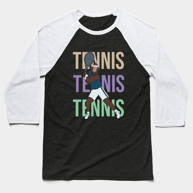 Bigfoot tennis player Baseball T-Shirt by cypryanus